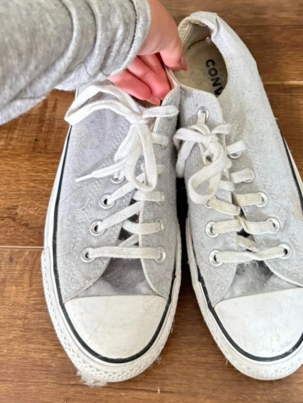 Converse Women's Grey and White Trainers